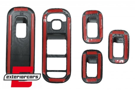 Poklopci prekidača za podizanje prozora automobila (Carbon) / Mercedes A-klasa W177 V177 (2018-), CWGMBW177