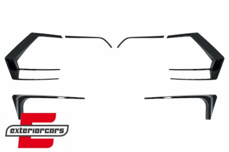 Poklopci stražnjih svjetla & splitteri svjetla za maglu (piano crna) / VW Golf 7.5 (2017-2019), RBSPVWG75