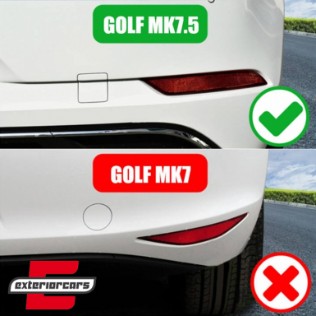 Poklopci stražnjih svjetla & splitteri svjetla za maglu (piano crna) / VW Golf 7.5 (2017-2019), RBSPVWG75
