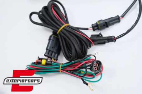 Poklopci svjetla (crna) & LED DRL (chrome) G65 AMG dizajn / Mercedes G-klasa W463 (1989-2012), HCMBG65BC
