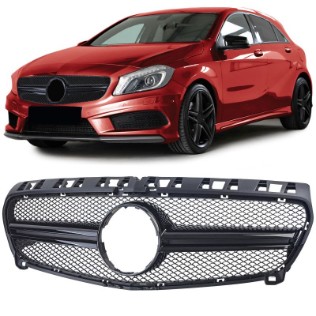Prednja maska A45 AMG dizajn (piano crna) / Mercedes A-klasa W176 (2012-08.2015), GCP-176031
