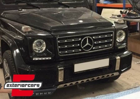 Prednja maska AMG GLS63 Exclusive dizajn (piano crna) / Mercedes G-klasa W463 (1990-2012), FGMBW463AMGNB