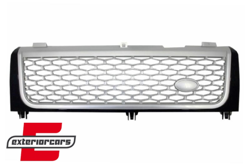 Prednja maska Autobiography dizajn (crna/srebrna) / Land Range Rover Vogue III L322 (2002-2005), FGRR02NBS