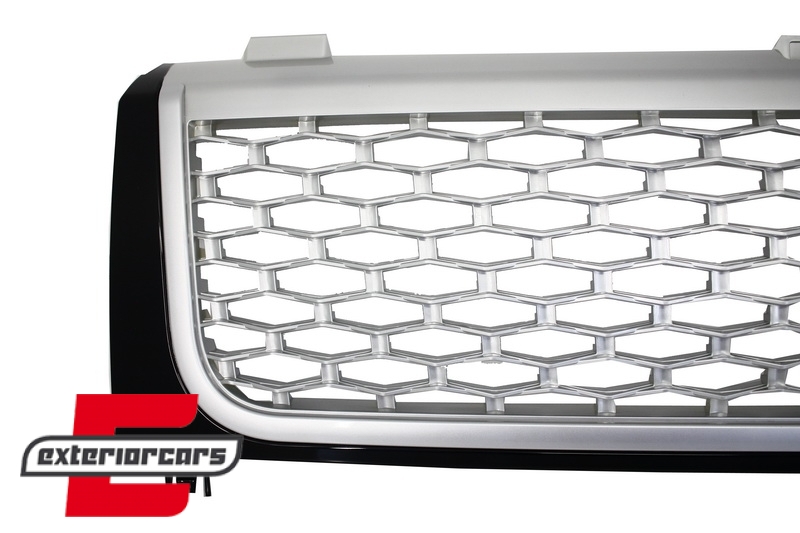 Prednja maska Autobiography dizajn (crna/srebrna) / Land Range Rover Vogue III L322 (2002-2005), FGRR02NBS