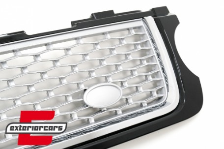 Prednja maska Autobiography dizajn (crna/srebrna) / Land Range Rover Vogue L322 III (2010-2012), FGRR02BS