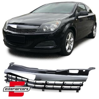 Prednja maska bez znaka (crna/chrome) / Opel Astra H 3 vrata (2005-2010), 13076