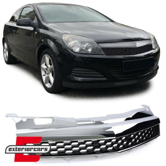 Prednja maska bez znaka (crna/chrome) / Opel Astra H GTC TwinTop (2005-2010), 19593