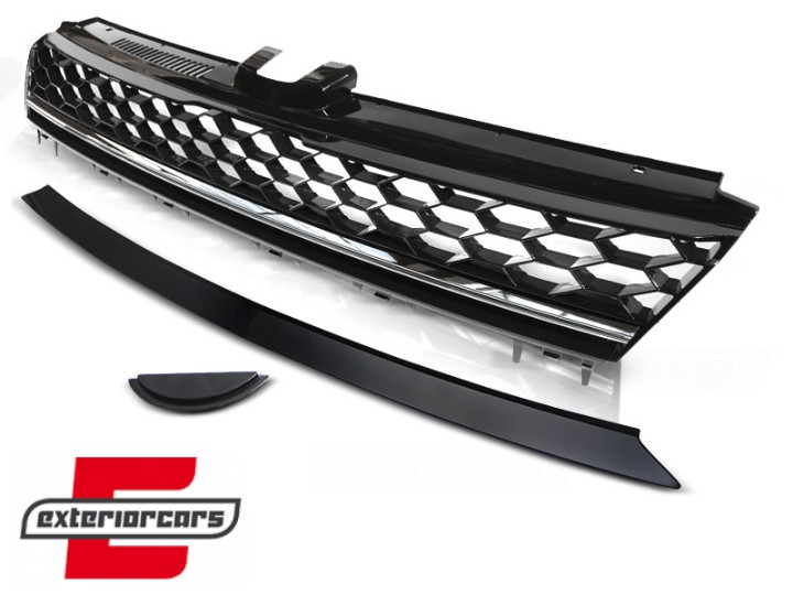 Prednja maska bez znaka (crna/chrome) / VW Golf 7 VII (2012-2017), GRVW12