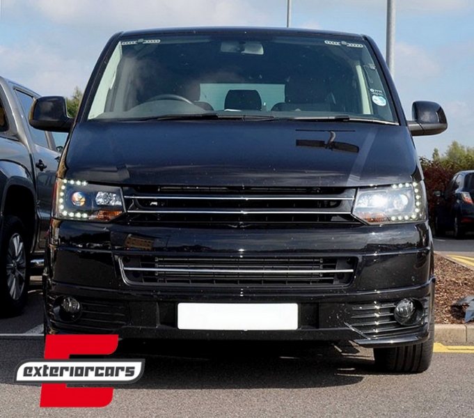 Prednja maska bez znaka (crna/chrome) / VW T5.1 Transporter Facelift (2010-2015), FGVWT5N