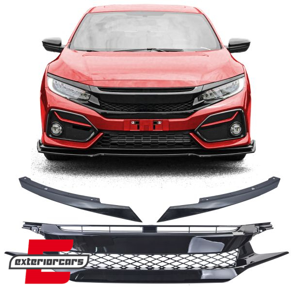 Prednja maska bez znaka (piano crna) / Honda Civic X (2016-2021), 43248
