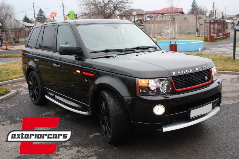 Prednja maska & bočni otvori Autobiography dizajn (crvena/crna) / Land Range Rover Sport L320 Facelift (2010-2013), RRFGA01FBR