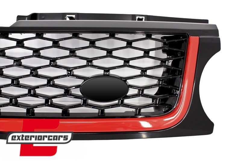 Prednja maska & bočni otvori Autobiography dizajn (crvena/crna) / Land Range Rover Sport L320 Facelift (2010-2013), RRFGA01FBR
