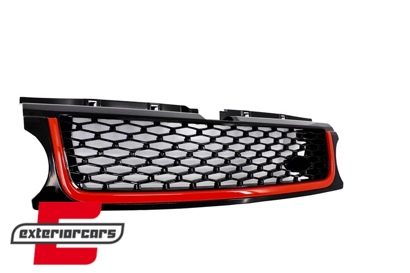 Prednja maska & bočni otvori Autobiography dizajn (crvena/crna) / Land Range Rover Sport L320 Facelift (2010-2013), RRFGA01FBR