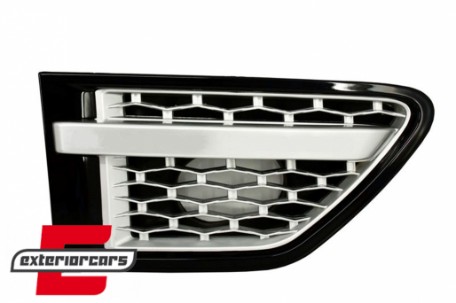 Prednja maska & bočni otvori Autobiography dizajn (piano crna/srebrna) / Land Range Rover Sport L320 Facelift (2009-2013), RRFGA01FBS
