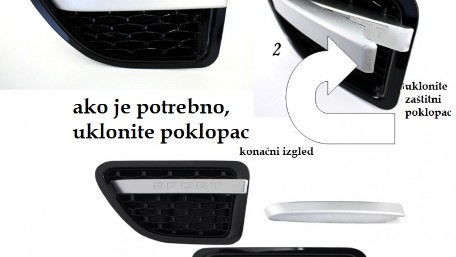 Prednja maska & bočni otvori Autobiography dizajn (piano crna/srebrna) / Land Rover Range Rover Sport (2005-2008), RRFGA01BB