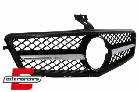 Prednja maska C63 AMG dizajn (crna/chrome) / Mercedes C-klasa C204 S204 W204 (2007-2014), GCP-204035
