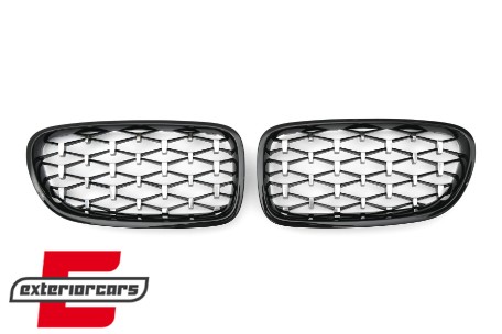 Prednja maska Diamond dizajn (piano crna/chrome) / BMW serije 5 F10 F11 (2010-2017), GCP-051012