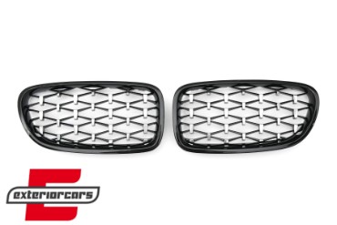 Prednja maska Diamond dizajn (piano crna/chrome) / BMW serije 5 F10 F11 (2010-2017), GCP-051012