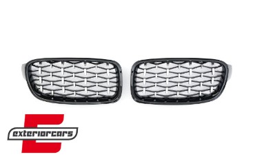 Prednja maska Diamond look (piano crna/chrome) / BMW serije 3 F30 F31 (2011-2019), GCP-033012