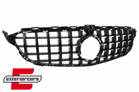 Prednja maska GT-R Panamericana dizajn 360° (piano crna) / Mercedes C-klasa A205 C205 S205 W205 (2018-2020), GCP-205069