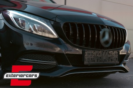 Prednja maska GT-R Panamericana dizajn 360° (piano crna) / Mercedes C-klasa W205 S205 A205 C205 (2014-2018), GCP-205030