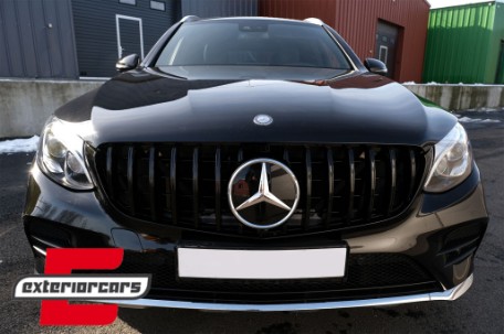 Prednja maska GT-R Panamericana dizajn 360° (piano crna) / Mercedes GLC X253 C253 (2015-2018), GCP-253070
