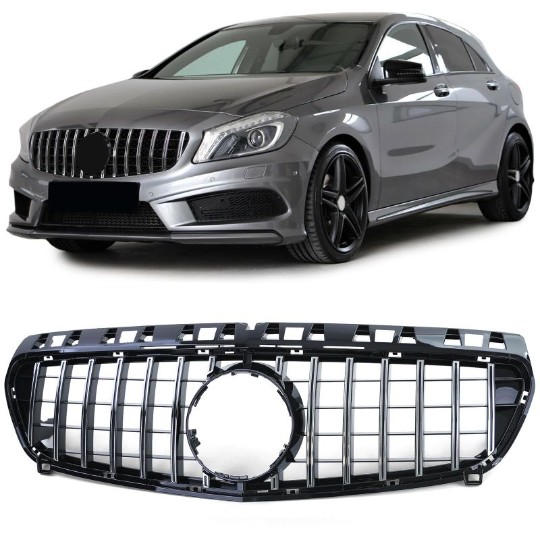 Prednja maska GT-R Panamericana dizajn (chrome) / Mercedes Benz A-klasa W176 (2012–08.2015), 34214