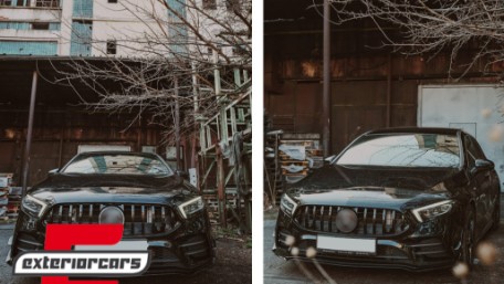 Prednja maska GT-R Panamericana dizajn (piano crna) / Merce
des A-klasa W177 Hatchback V177 Limuzina (04.2018-12.2022), GCP-177038