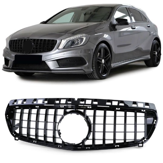 Prednja maska GT-R Panamericana dizajn (piano crna) / Mercedes Benz A-klasa W176 (2012-08.2015), 39435