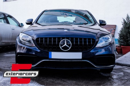 Prednja maska GT-R Panamericana dizajn (piano crna) / Mercedes C-klasa W205 S205 A205 C205 (2014-2018), 37348
