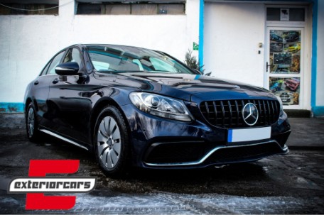 Prednja maska GT-R Panamericana dizajn (piano crna) / Mercedes C-klasa W205 S205 A205 C205 (2014-2018), 37348