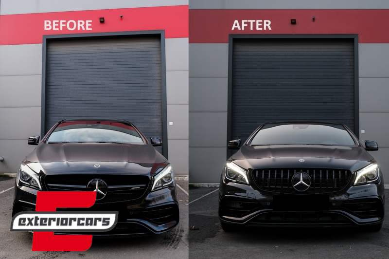Prednja maska GT-R Panamericana dizajn (piano crna) / MERCEDES CLA C117 X117 W117 (2013-2018), 37684