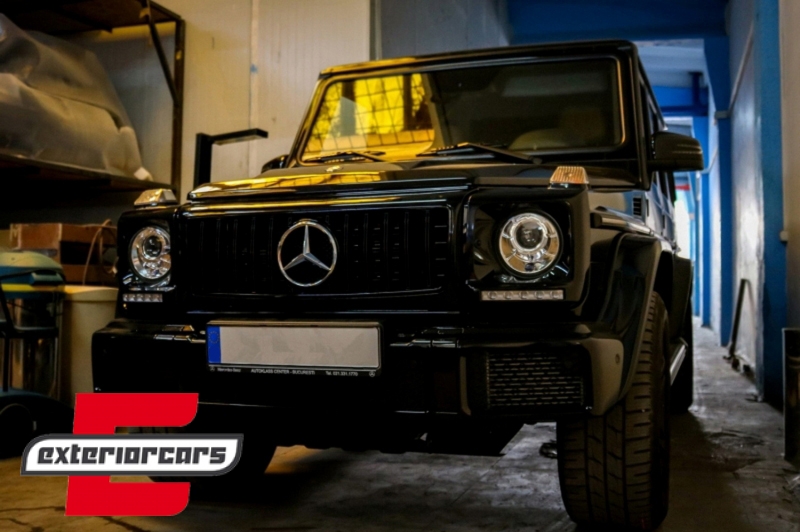 Prednja maska GT-R Panamericana dizajn (piano crna) / Mercedes G-klasa W463 (1990-2018), 37357