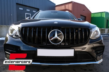 Prednja maska GT-R Panamericana dizajn (piano crna) / Mercedes GLC X253 C253 (2015-2018), GCP-253060