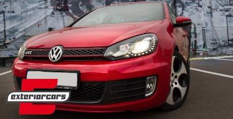 Prednja maska GTI dizajn (piano crna) / VW Golf 6 VI (2008-2012), 1L0853653SME