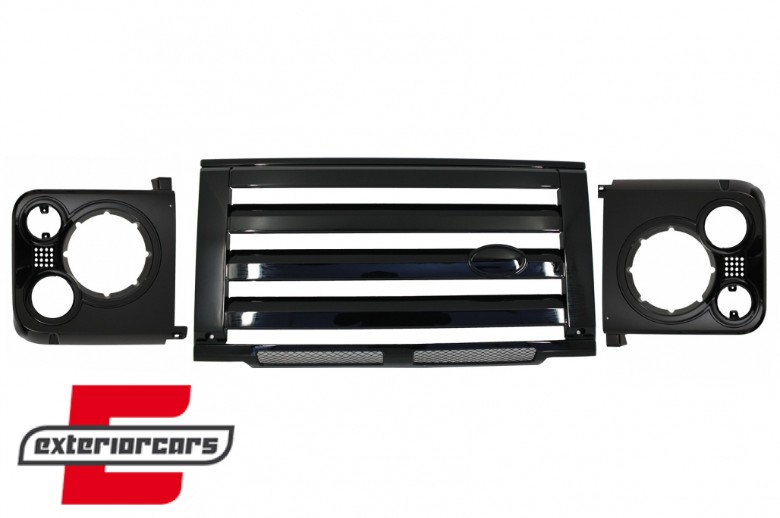 Prednja maska & poklopci svjetla (piano crna) / Land Rover Defender L316 (1990-2016), FGLRDFB