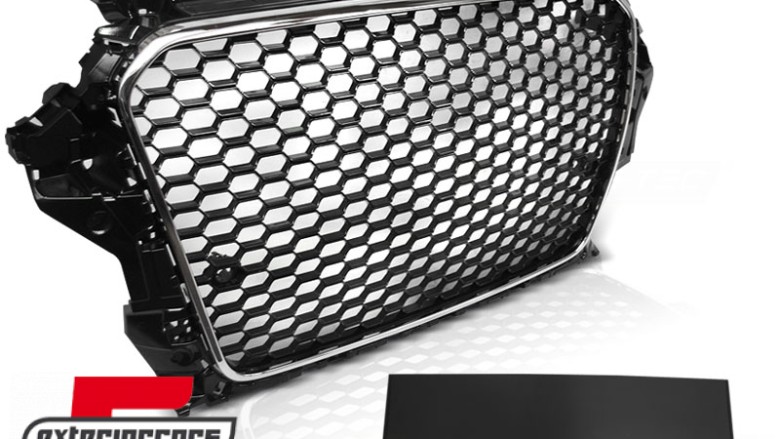 Prednja maska RS3 dizajn (chrome/crna) / Audi A3 8V (2012-2016), GRAU53