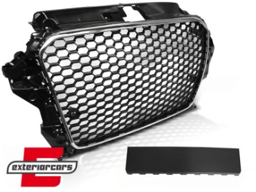 Prednja maska RS3 dizajn (chrome/crna) / Audi A3 8V (2012-2016), GRAU53