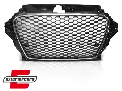 Prednja maska RS3 dizajn (chrome/crna) / Audi A3 8V (2012-2016), GRAU53