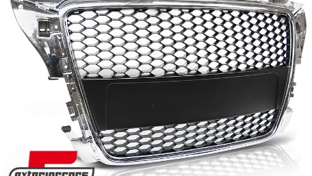 Prednja maska RS3 dizajn (chrome/crna) / Audi A3 S3 8P Facelift (2007-2012), GRAU40