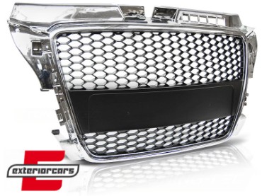 Prednja maska RS3 dizajn (chrome/crna) / Audi A3 S3 8P Facelift (2007-2012), GRAU40