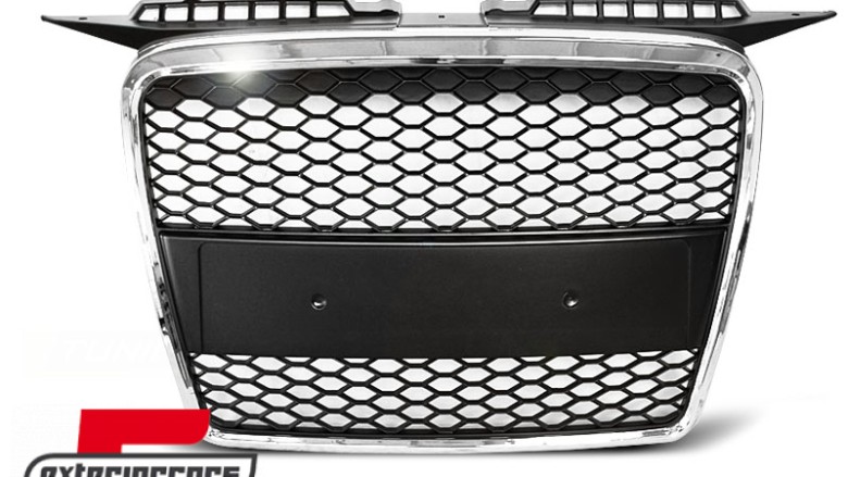 Prednja maska RS3 dizajn (chrome/mat crna) / Audi A3 8P 8PA (2004-2007), GRAU25