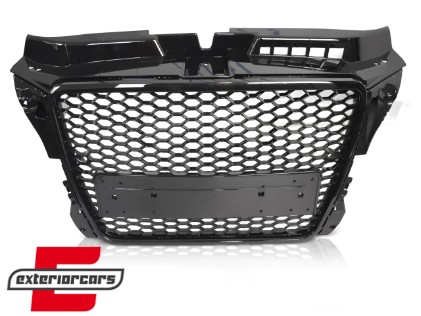 Prednja maska RS3 dizajn (PDC) (piano crna) / Audi A3 8P Facelift (2007-2012), GRAU93