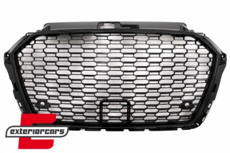 Prednja maska RS3 dizajn (piano crna) / AUDI A3 S3 8V Facelift (2016-2019), GRAU56