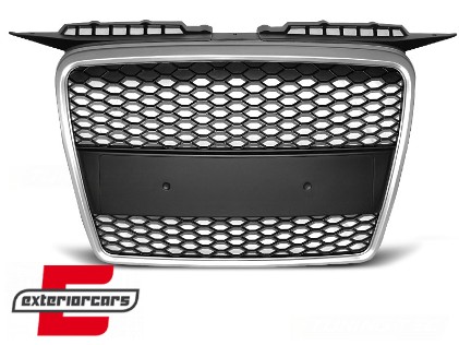 Prednja maska RS3 dizajn (srebrna/crna) / Audi A3 8P 8PA (2004-2007), GRAU26