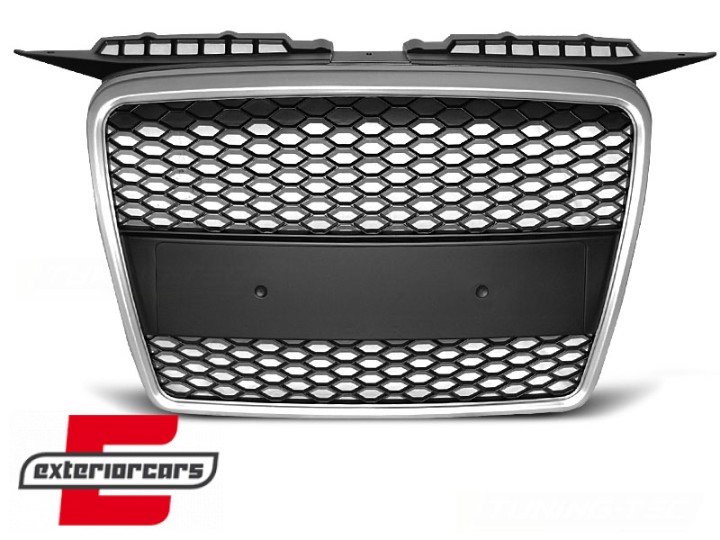 Prednja maska RS3 dizajn (srebrna/crna) / Audi A3 8P 8PA (2004-2007), GRAU26
