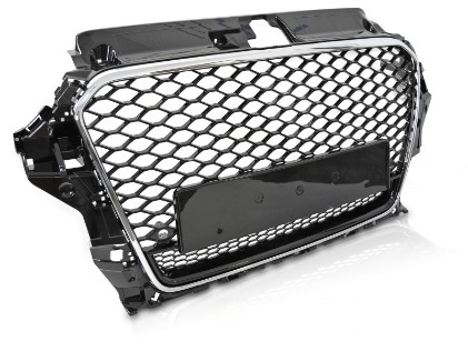 Prednja maska RS3 Quattro dizajn (piano crna/chrome) / Audi A3 8V (2012-2016), GRAUD7