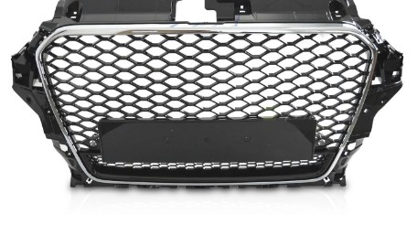 Prednja maska RS3 Quattro dizajn (piano crna/chrome) / Audi A3 8V (2012-2016), GRAUD7