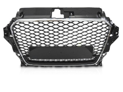 Prednja maska RS3 Quattro dizajn (piano crna/chrome) / Audi A3 8V (2012-2016), GRAUD7