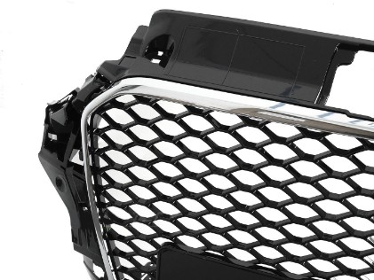 Prednja maska RS3 Quattro dizajn (piano crna/chrome) / Audi A3 8V (2012-2016), GRAUD7
